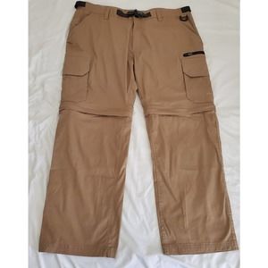 The B.C. Clothing Co. Men's Convertible Belted Cotton Brown Shorts Pants Sz XXL